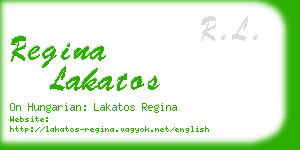 regina lakatos business card